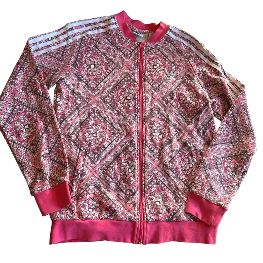 Adidas Originals Super Star Track Jacket Multicolor/Real Pink Girls XL